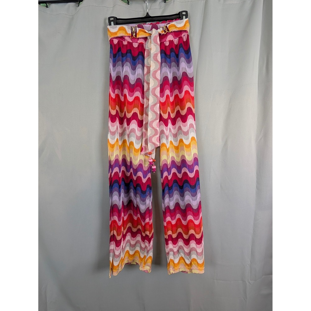 Trina Turk Portofino Mesh Wide Leg Pants Womens Small Swim Cover